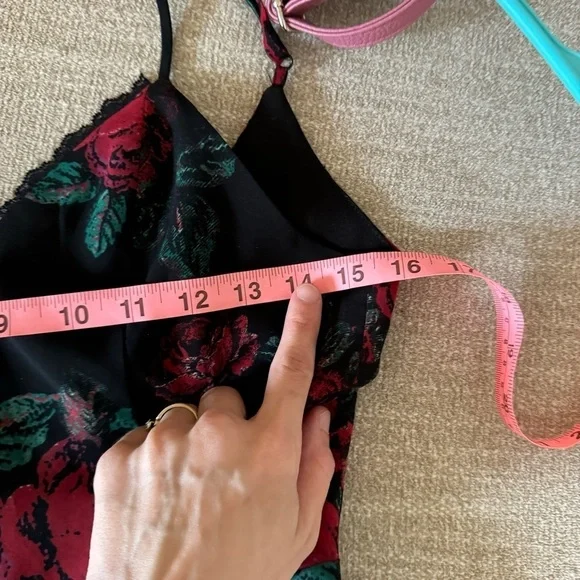 Lovers + Friends Black Hymn Rose Lace Slip Dress Size XS - Picture 7 of 9